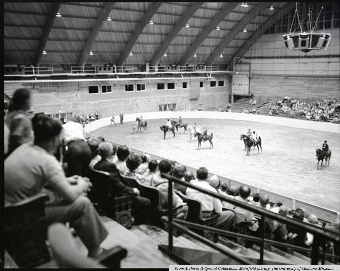Horse show in the field house - year unknown